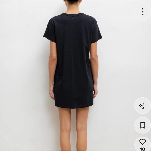 LESET Margo Black T-Shirt Dress - Picture 2 of 3